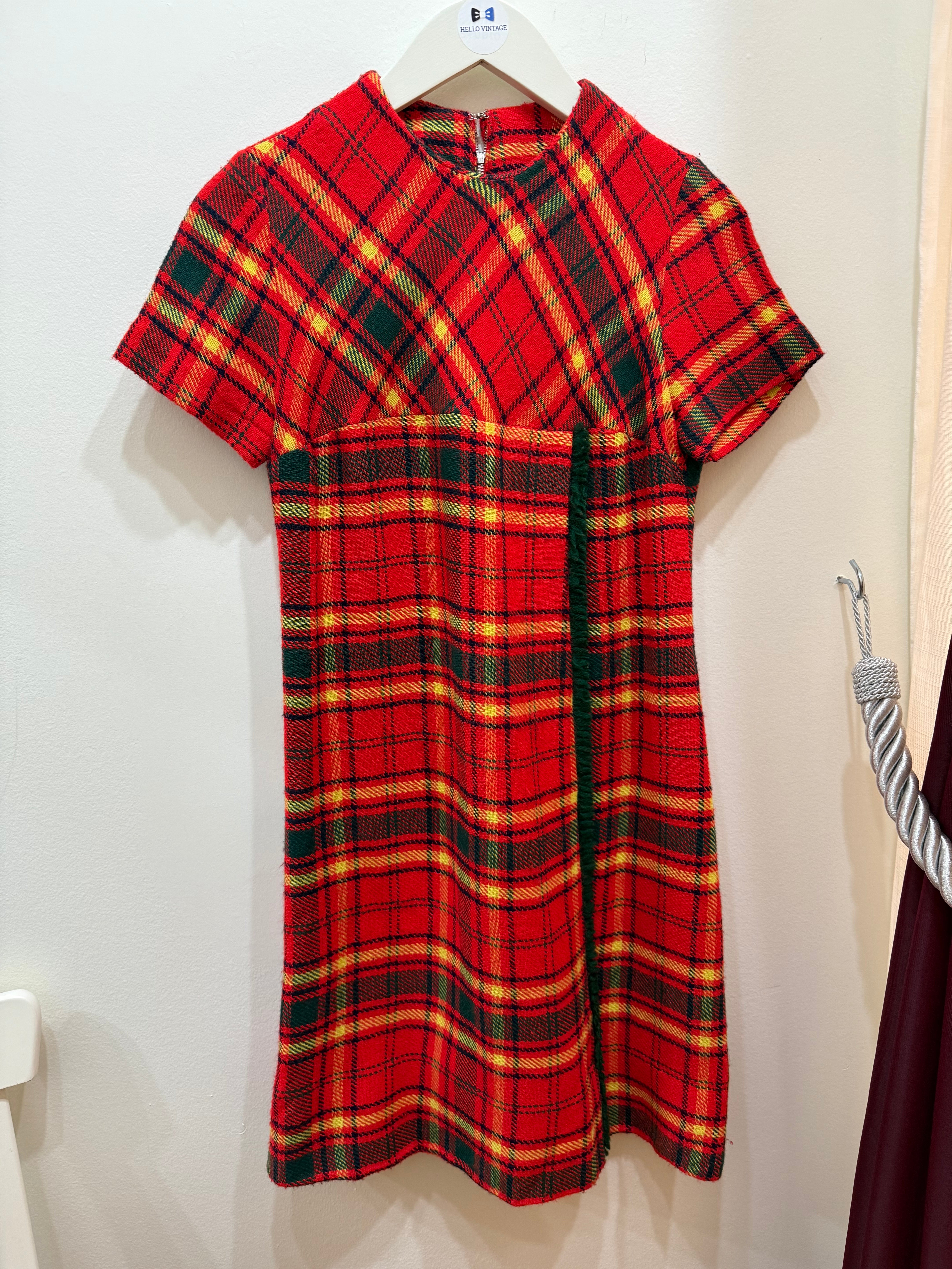 1960s Tartan Mini Dress